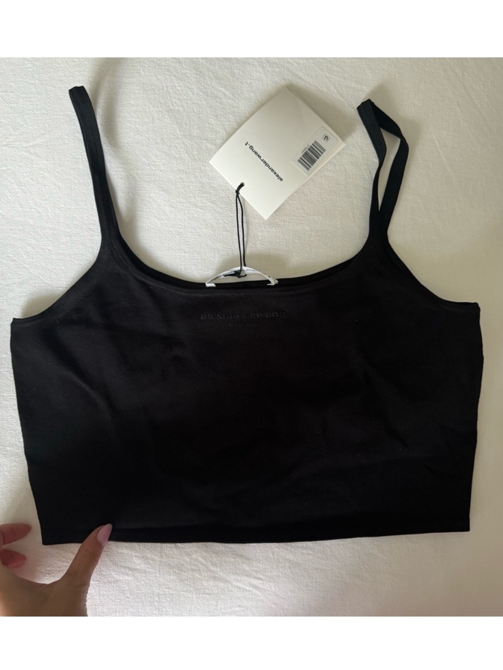 NWT Alexander Wang Scoop Neck Tank Printed High Density Logo